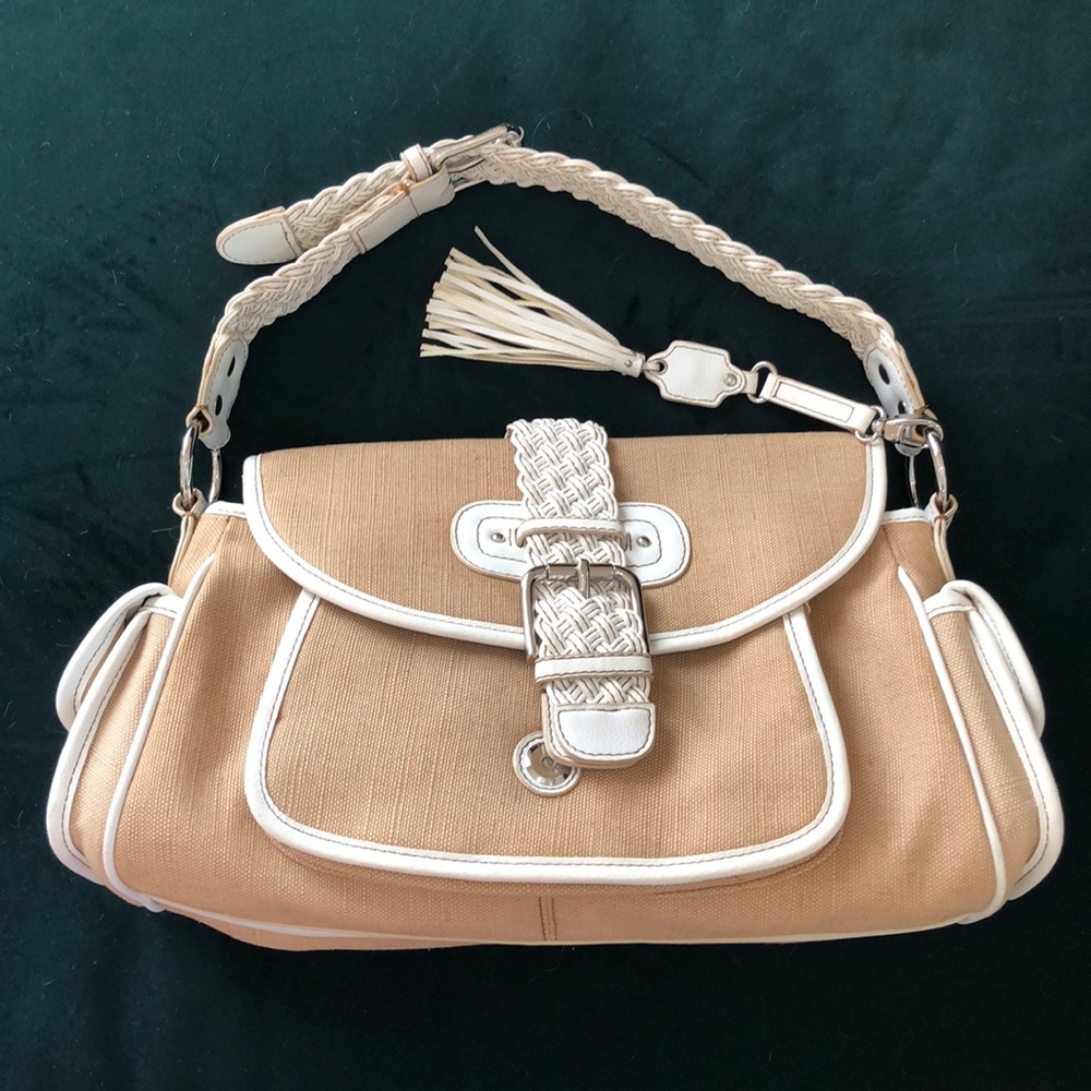 NWT Rafe New York Flap Shoulder Bag in Natural Linen
